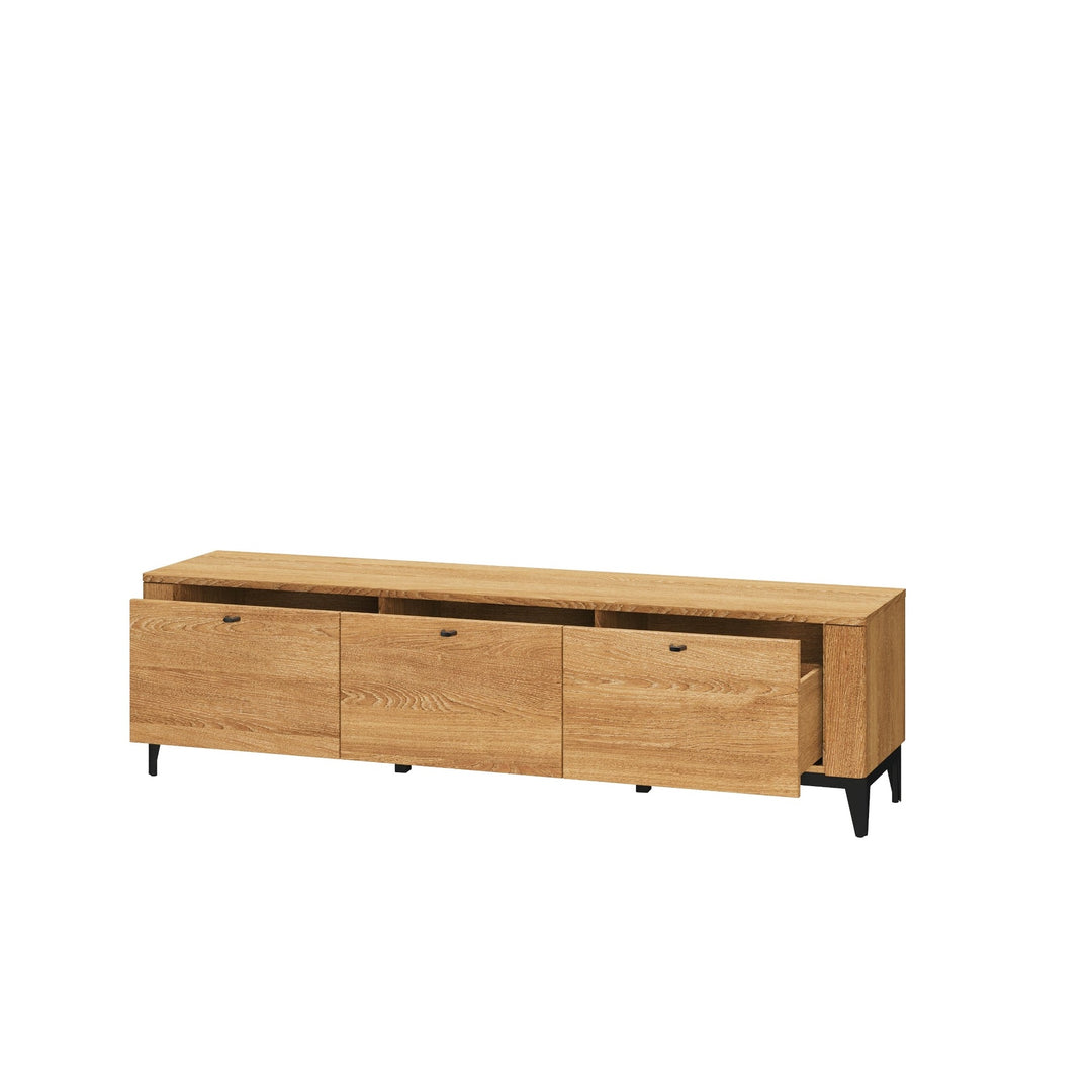 VESKOR Porta TV in legno massiccio di quercia mobili moderni nordici collezione Oporto 
