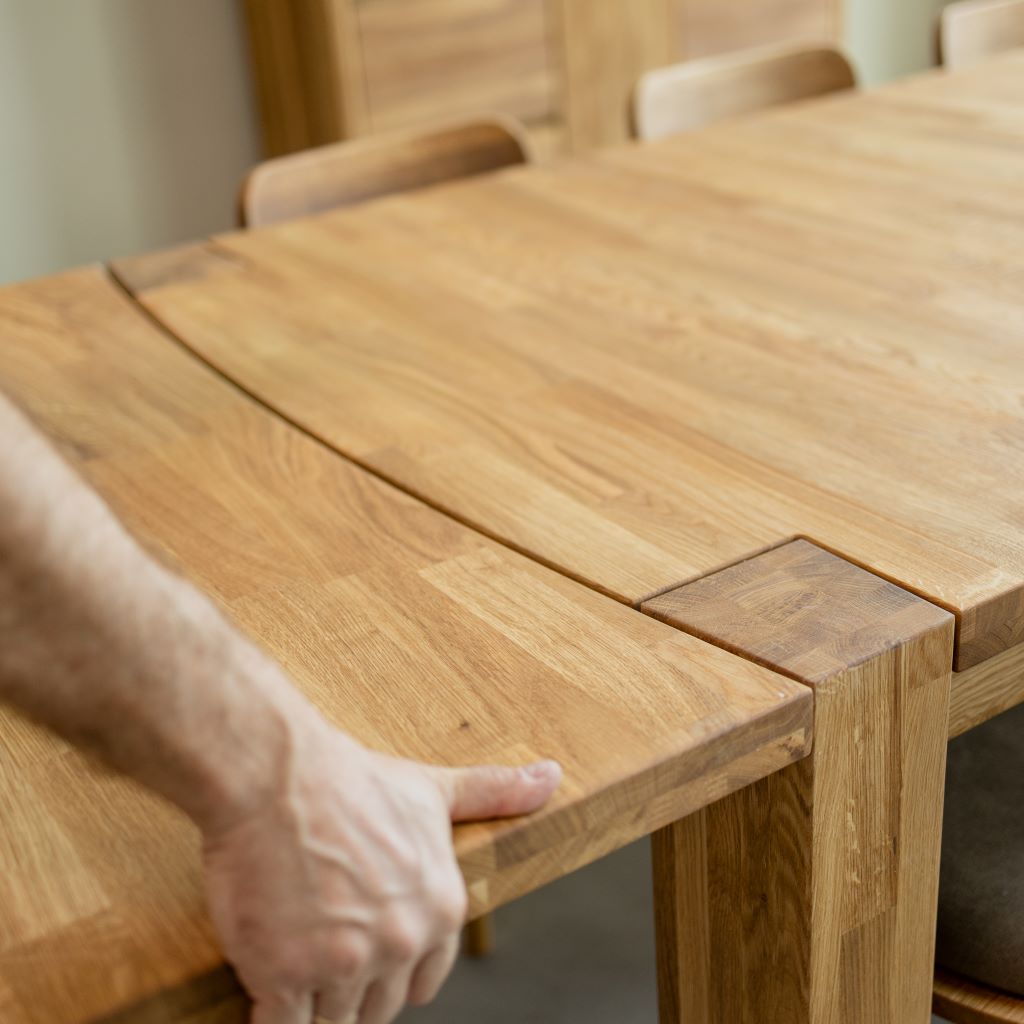 VESKOR Tavolo da pranzo rettangolare allungabile Balder in legno massiccio di quercia Arredo moderno nordico