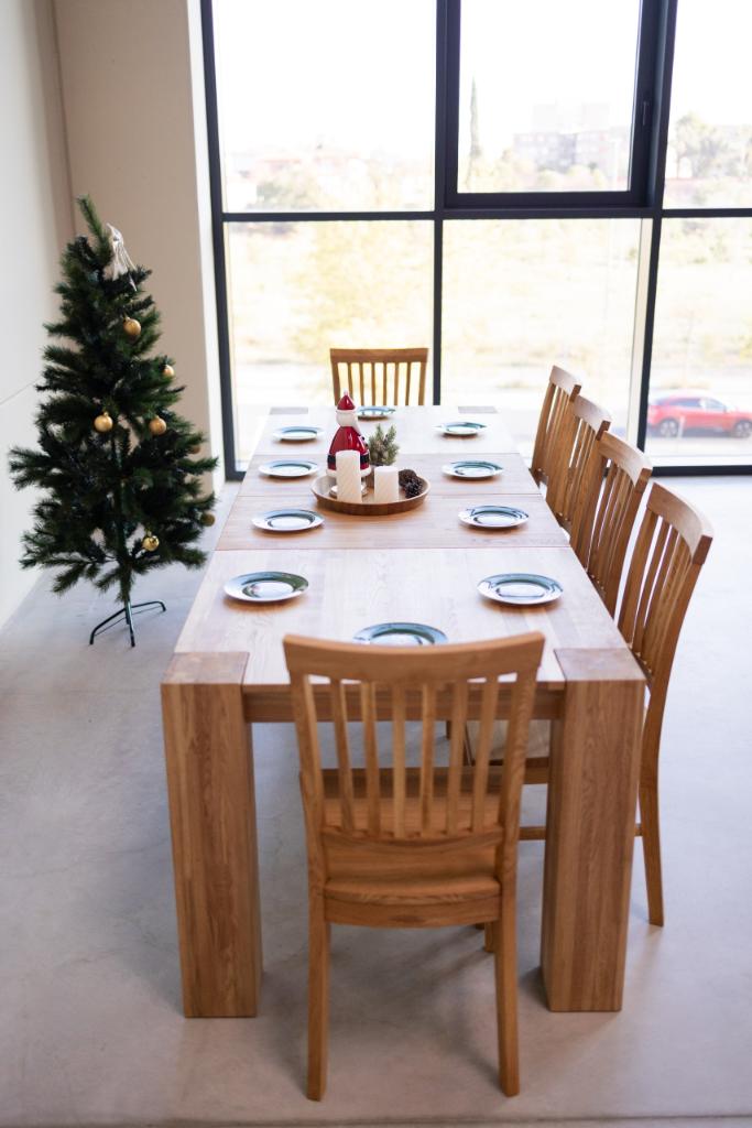 Tavolo da pranzo allungabile VESKOR Ontario in legno massiccio di quercia Mobili moderni nordici