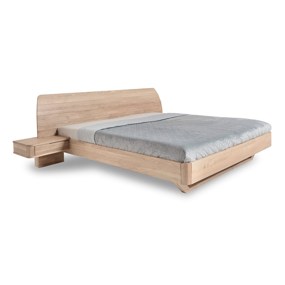 VESKOR Letto in rovere massiccio con comodini ALINA