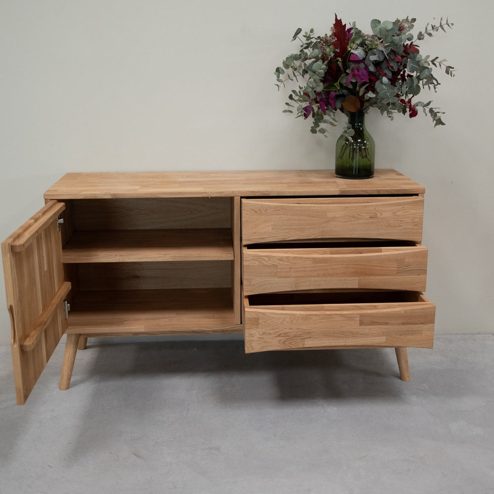 VESKOR Credenza in legno di quercia in rovere massiccio sostenibile