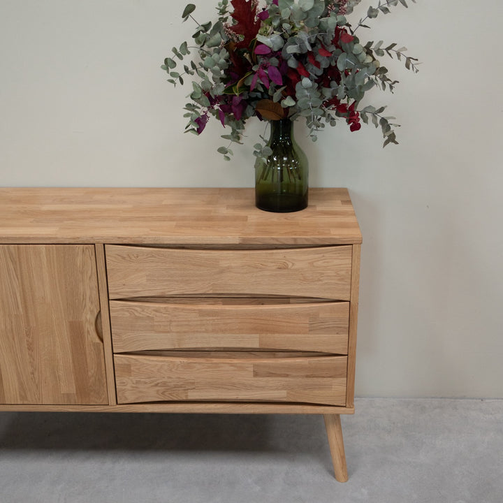 VESKOR Credenza in legno di quercia in rovere massiccio sostenibile