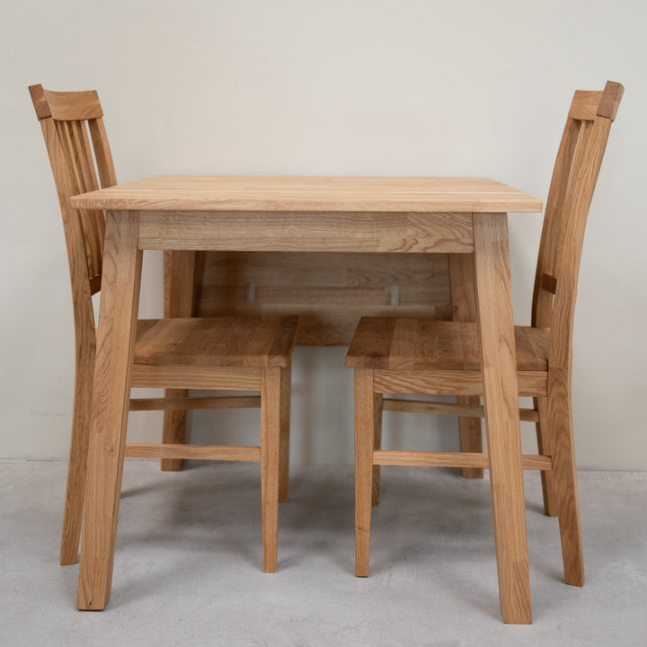 VESKOR Tavolo da pranzo quadrato allungabile in legno massiccio di rovere TOMAS