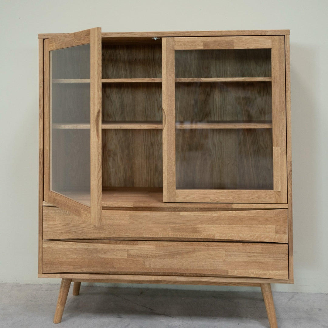 VESKOR Vetrina in legno massiccio di rovere sostenibile MALMO 1