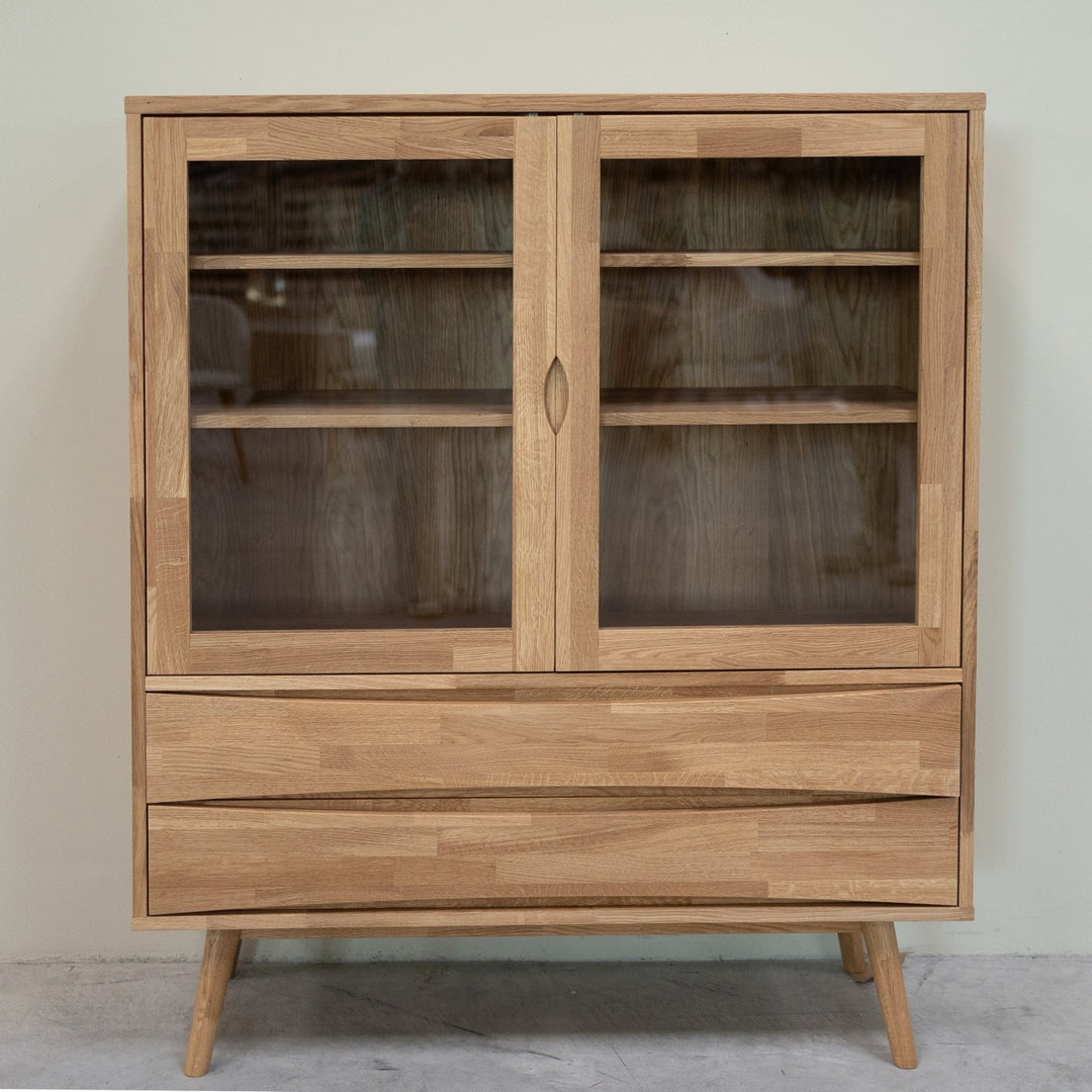 VESKOR Vetrina in legno massiccio di rovere sostenibile MALMO 1