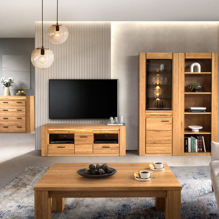 Libreria in rovere miele VELVET 17, 75x42x200 cm. | VESKOR