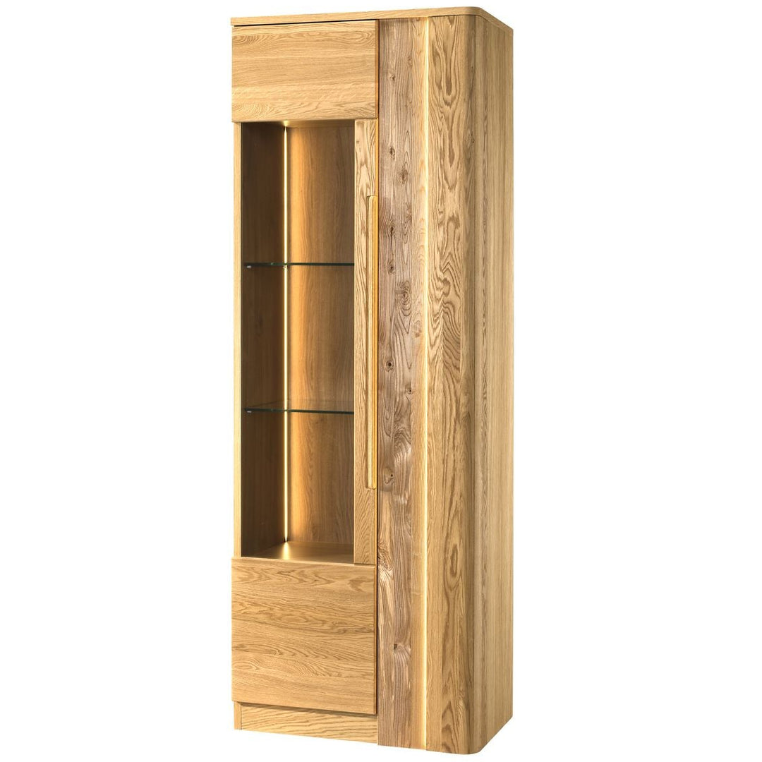 Vetrina in rovere miele LONDON 10, 72×202×43 cm | VESKOR