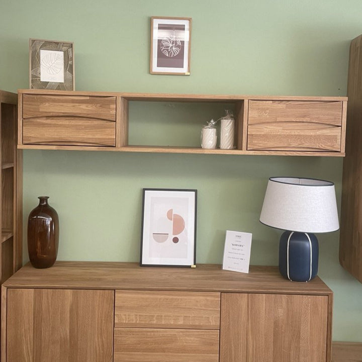Porta TV galleggiante in rovere MALMO | VESKOR