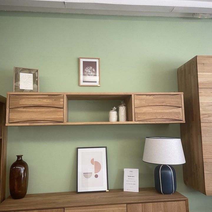 Porta TV galleggiante in rovere MALMO | VESKOR