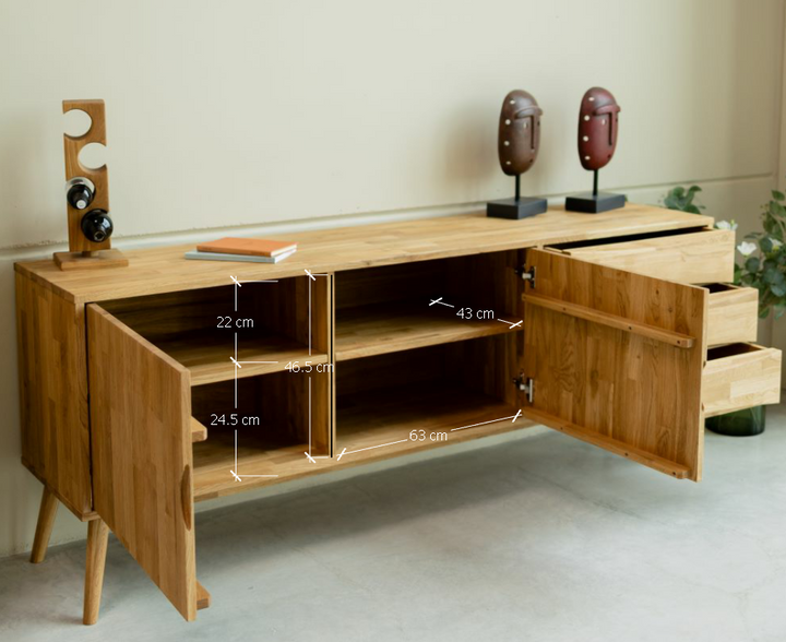 VESKOR Credenza Malmo in legno massiccio di quercia Mobili moderni nordici