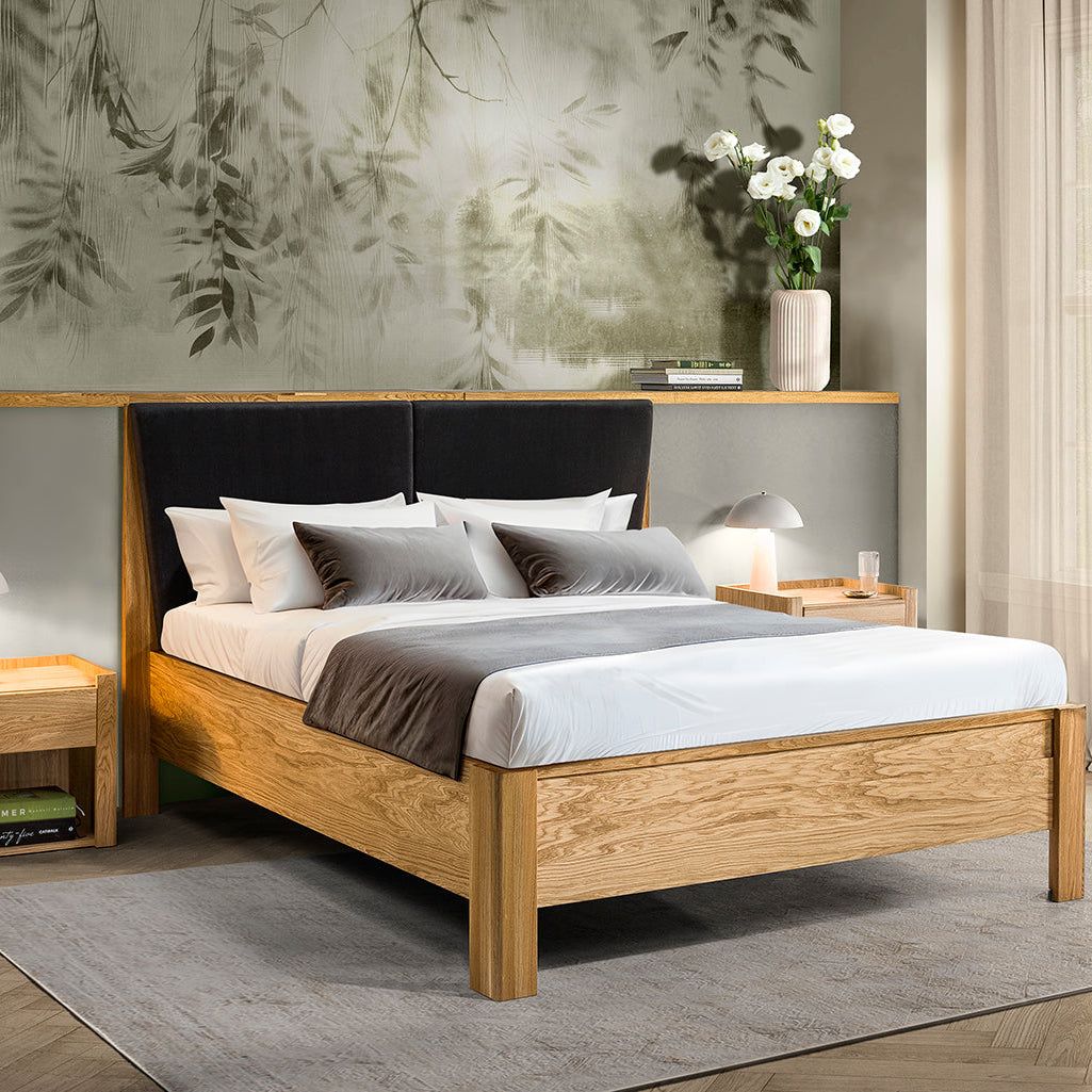 Letto matrimoniale in legno massiccio VESKOR Oak LISBOA75