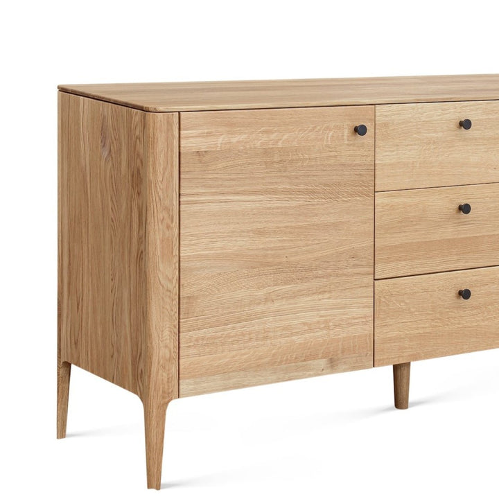 VESKOR Credenza Cassettiera in rovere massiccio Narvik