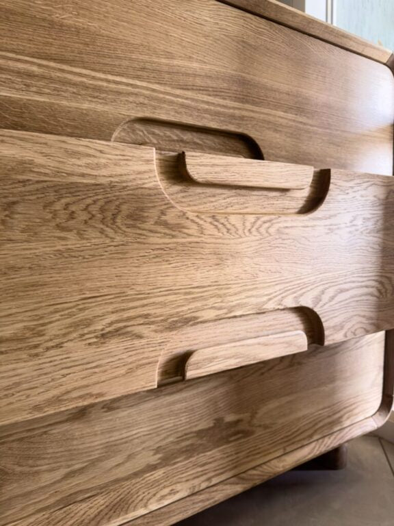 VESKOR Deo Cassettiera in legno massiccio di quercia mobili nordici moderni