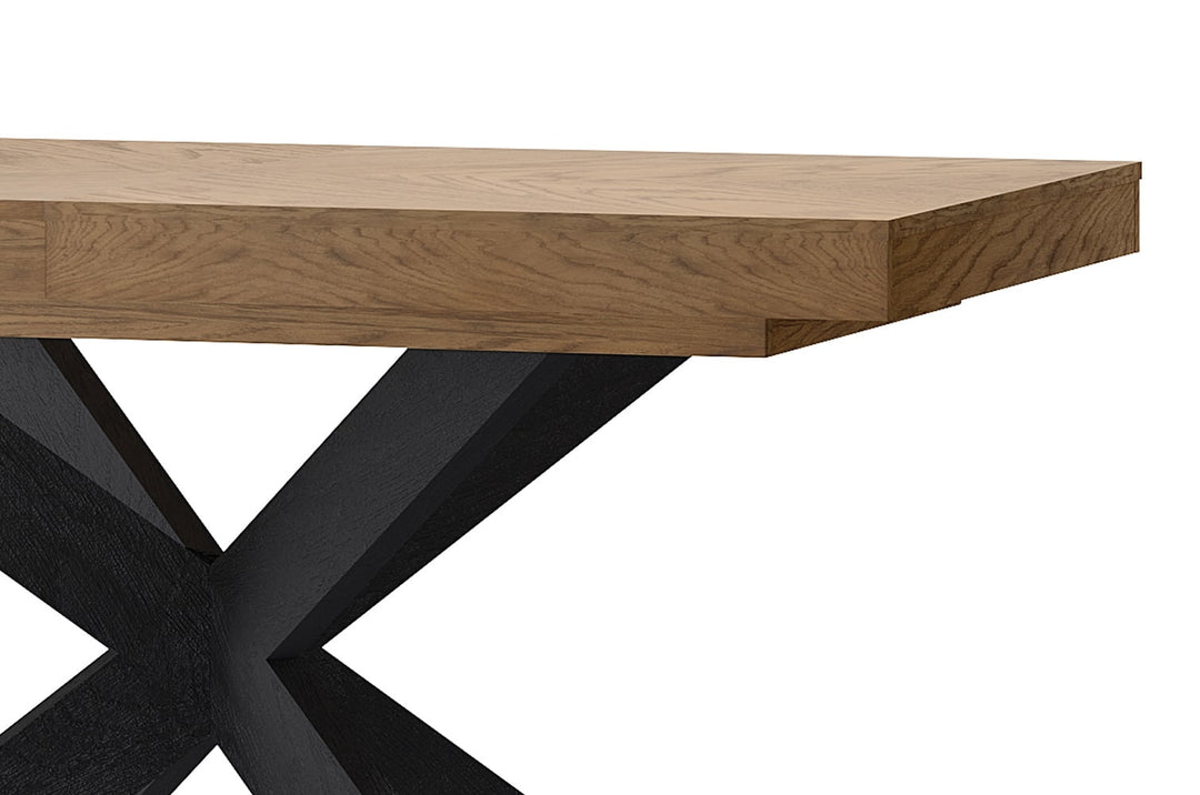 Tavolo da pranzo allungabile in rovere rustico oliato COZY 39, 160-210x95×79 cm | VESKOR