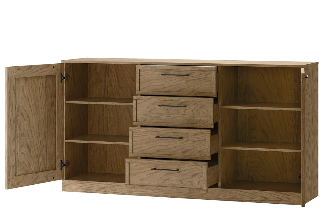 Cassettiera COZY 47 in rovere rustico oliato, 170x90x42 cm | VESKOR