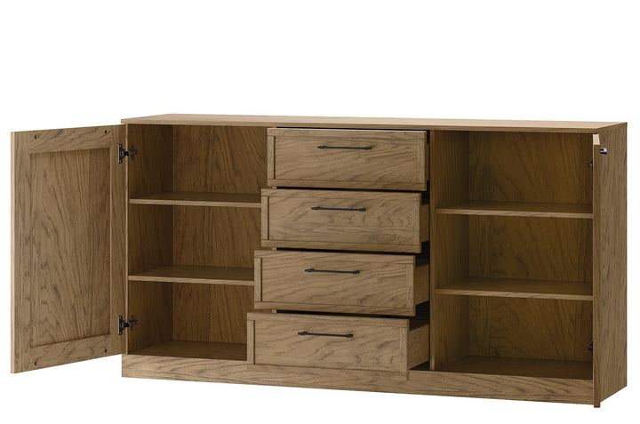 Cassettiera COZY 47 in rovere rustico oliato, 170x90x42 cm | VESKOR