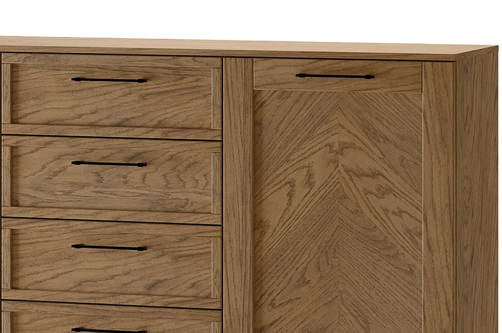 Cassettiera COZY 47 in rovere rustico oliato, 170x90x42 cm | VESKOR