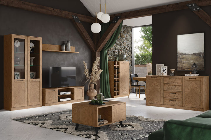 Tavolino in rovere rustico oliato COZY 41, 80×60×48 cm | VESKOR