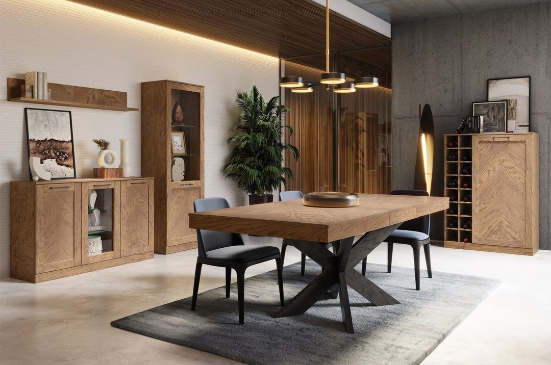 Scaffale rustico in rovere oliato COZY 35, 140x22x22 cm | VESKOR