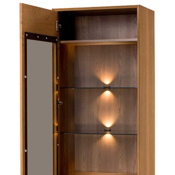 Vetrina in rovere miele LAZURE 10, 60×42×195 cm | VESKOR