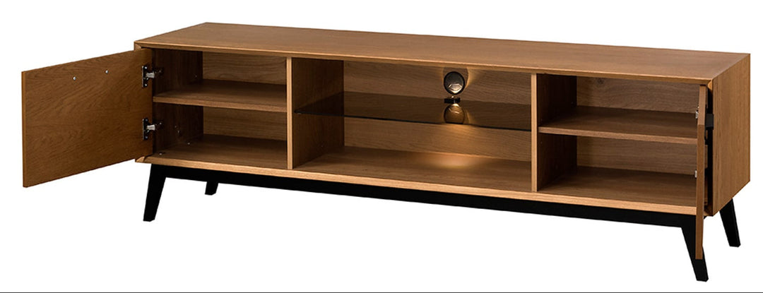 Porta TV in rovere miele LAZURE 25, 180×55×42 cm | VESKOR