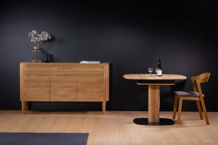 Tavolo da pranzo fisso in legno massiccio LUNA | KARPIS