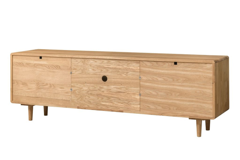 VESKOR Amandi porta TV in legno massiccio di quercia, arredamento moderno nordico 