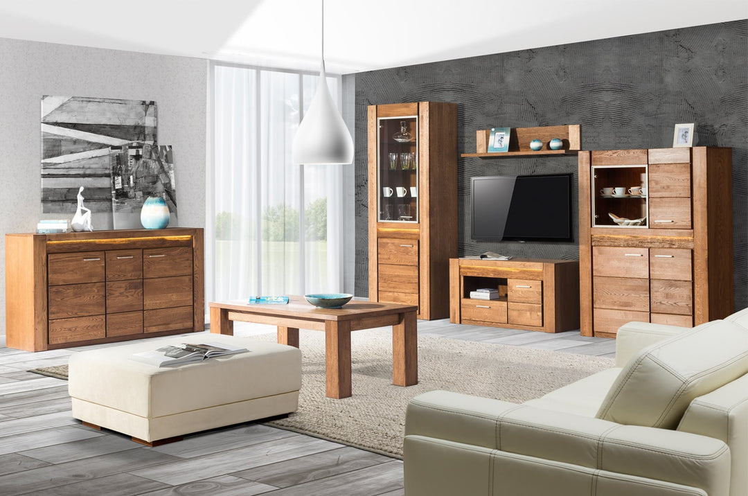 Vetrina VELVET 11 in rovere, 75x42x200 cm | VESKOR