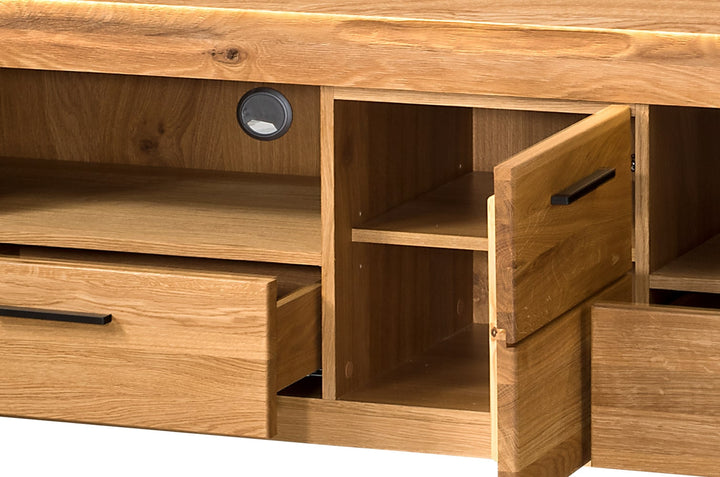 Porta TV in legno di quercia VELVET 25, 161x42x58 cm. | VESKOR