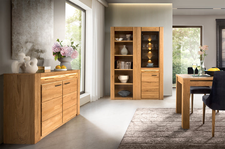 Cassettiera in rovere LONDON 45, 161x42x89 cm | VESKOR