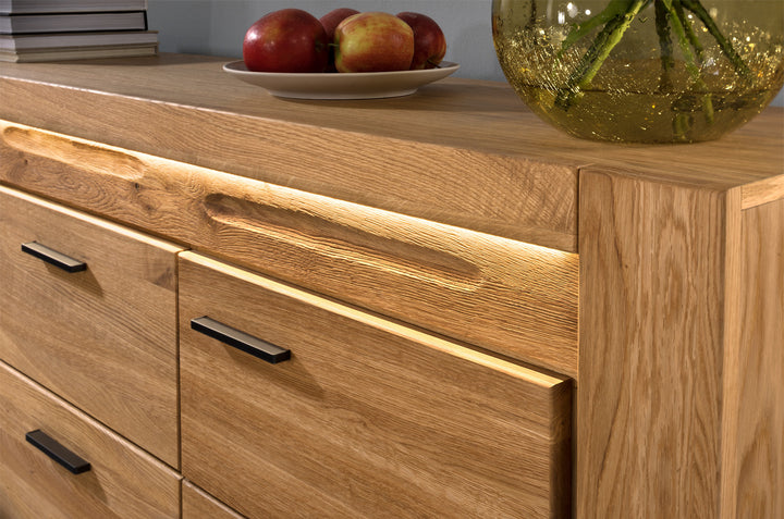 Cassettiera in rovere LONDON 45, 161x42x89 cm | VESKOR