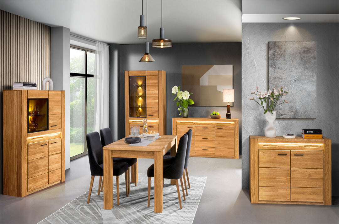 Cassettiera VELVET 44 in rovere, 125x42x88 cm | VESKOR