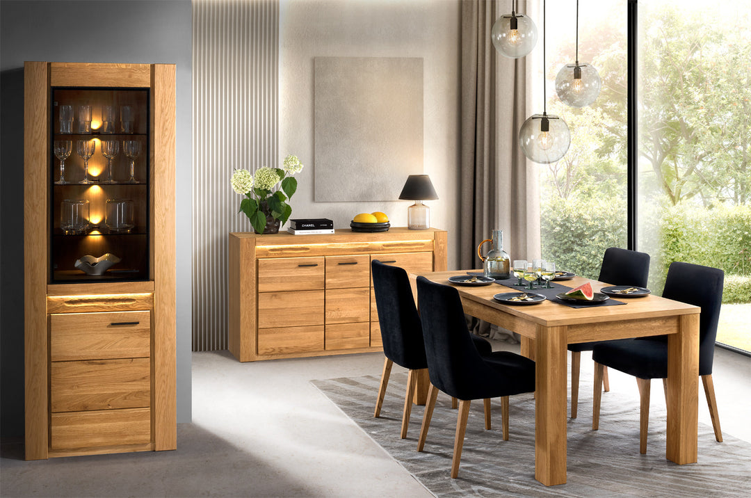 Vetrina VELVET 10 in rovere, 75x42x200 cm | VESKOR