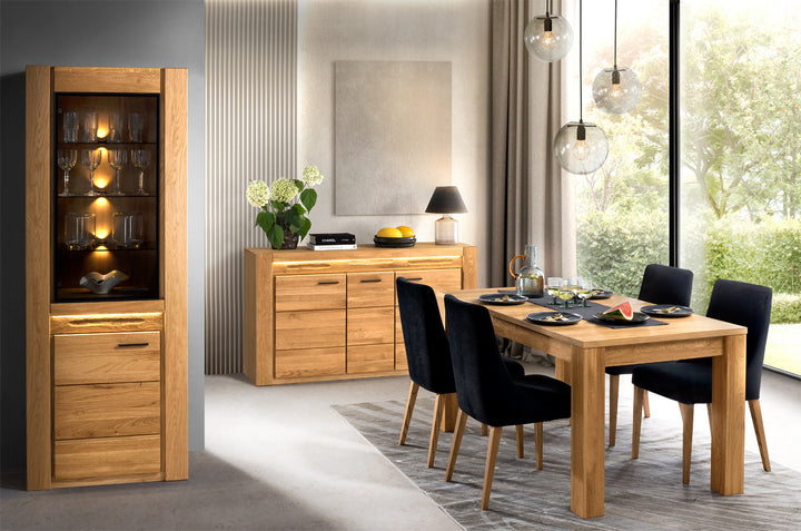 Vetrina VELVET 11 in rovere, 75x42x200 cm | VESKOR