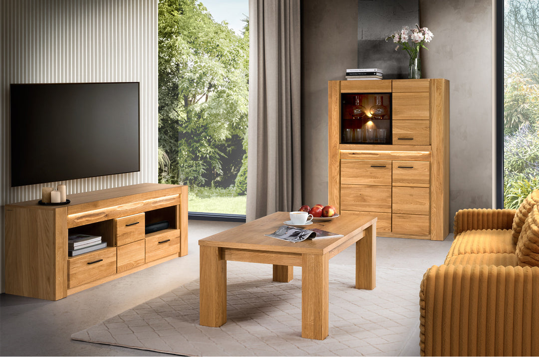 Vetrina VELVET 15 in rovere, 110x42x150 cm | VESKOR