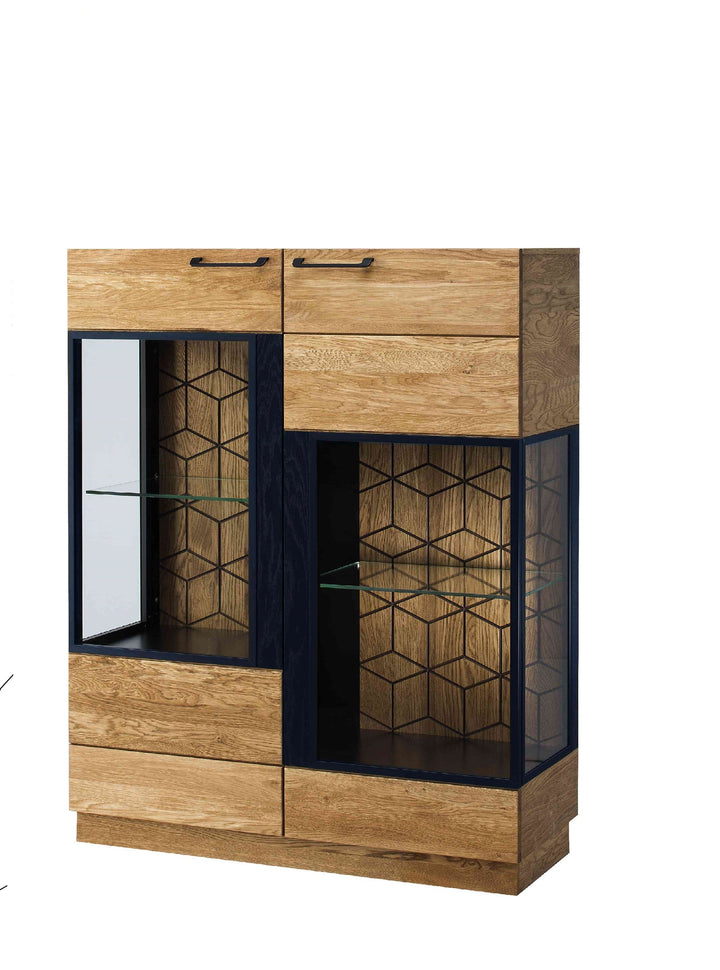 VESKOR Mobili in legno di quercia Mozaik, Vetrina, credenza moderna Design industriale nordico scandinavo