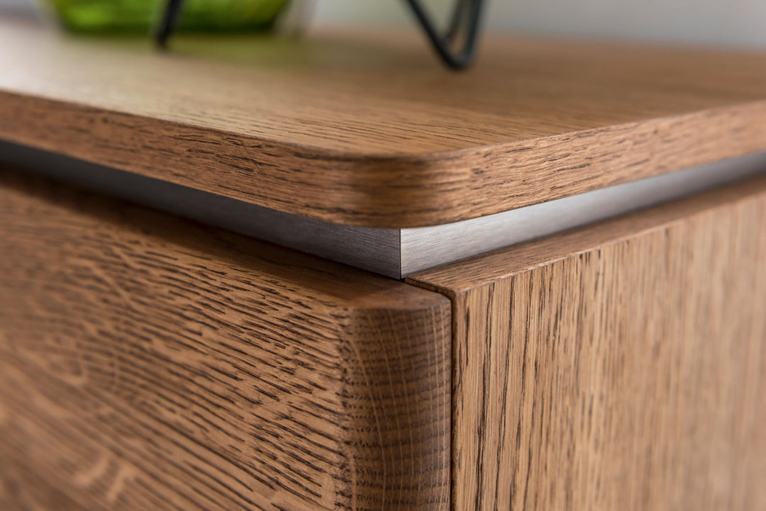 VESKOR Montenegro mobili in legno di quercia, vetrina, credenza, cassettiera, tavolo da pranzo, tavolino, moderno, elegante, design nordico