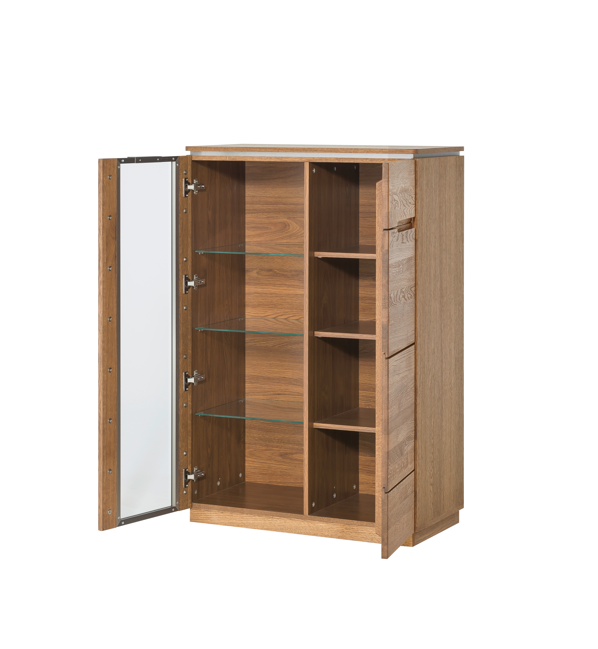 VESKOR Montenegro mobili in legno di quercia, vetrina, credenza, cassettiera, tavolo da pranzo, tavolino, moderno, elegante, design nordico