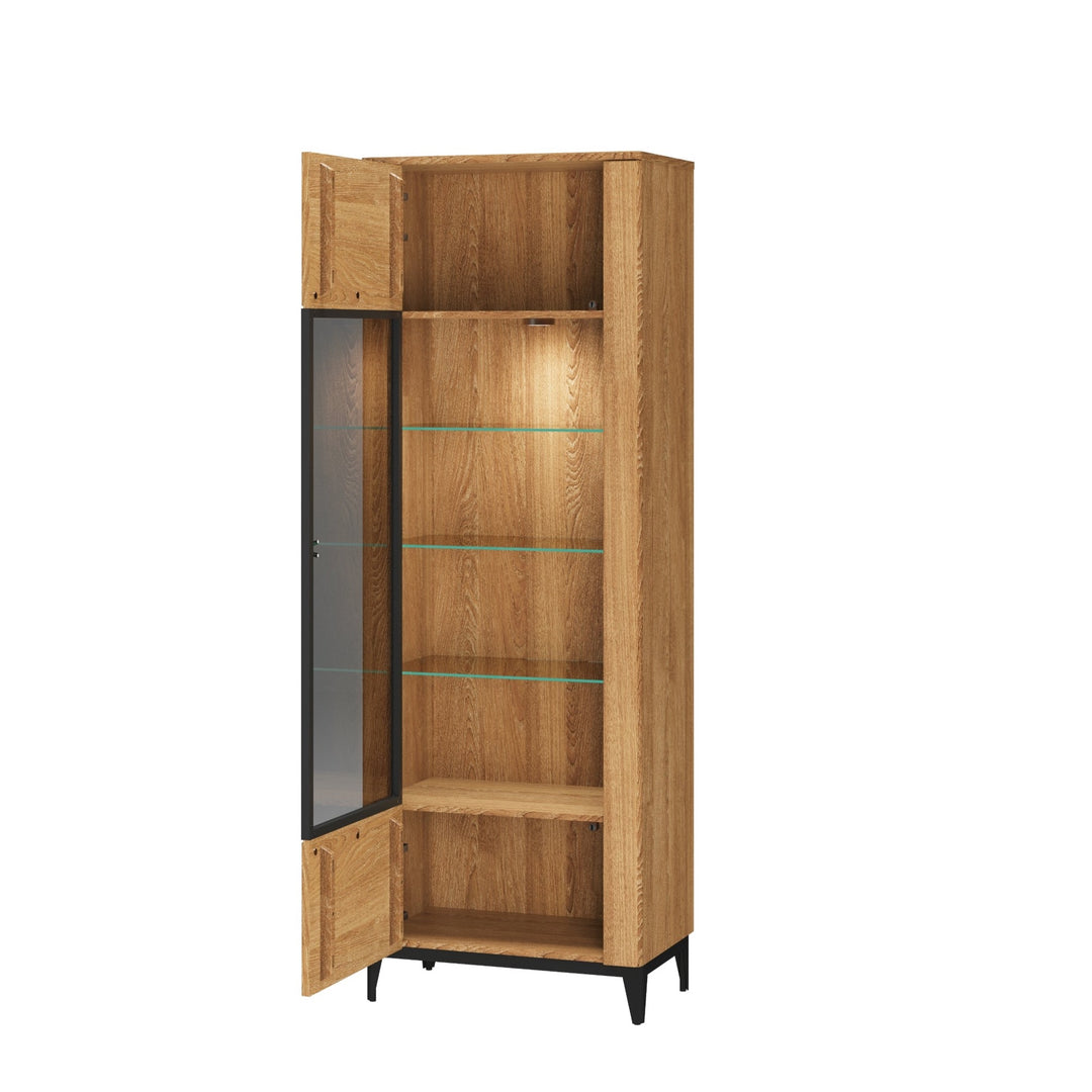 VESKOR Vetrina in legno massiccio di quercia Mobili moderni nordici collezione Oporto 