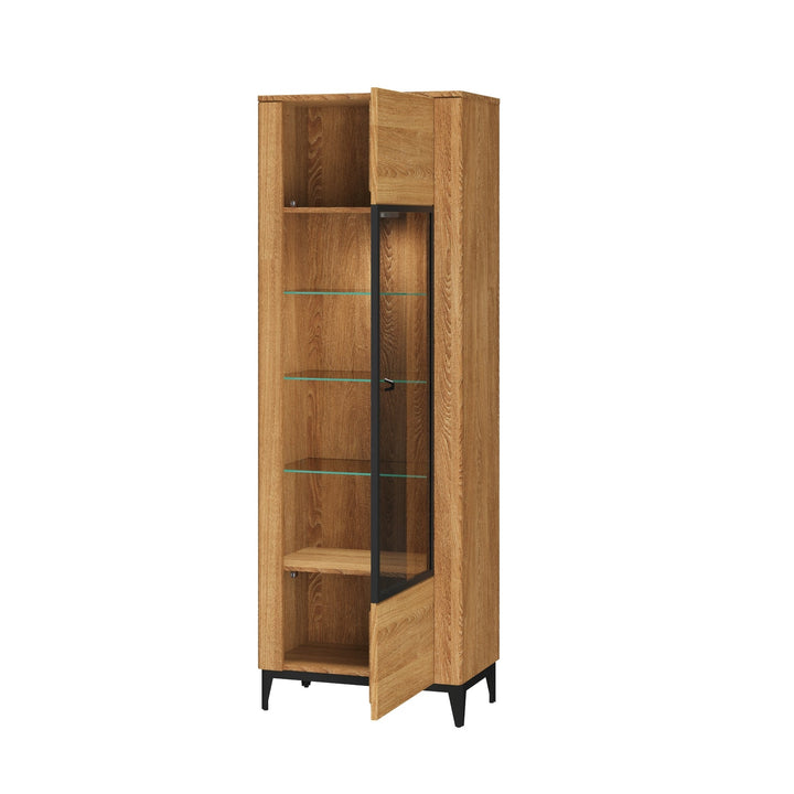 VESKOR Vetrina in legno massiccio di quercia Mobili moderni nordici collezione Oporto 